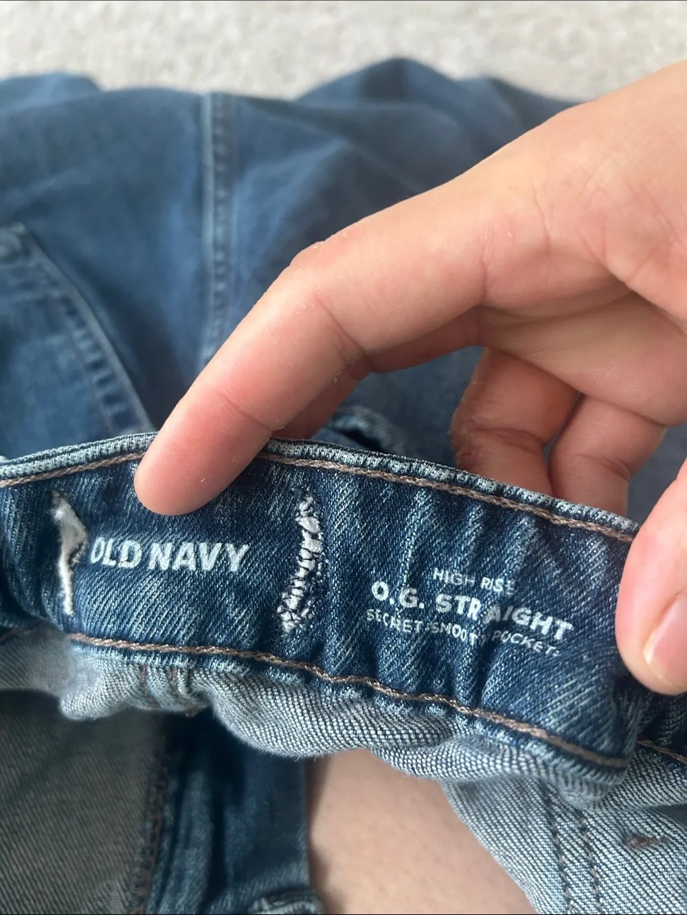 Old Navy OG High Rise Straight Jeans - Picture 6 of 8